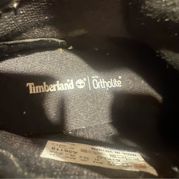 Timberland Dausette Women Black Hiking Boots 9.5 Nubuk Suede High Top Sneakers - Picture 2 of 11